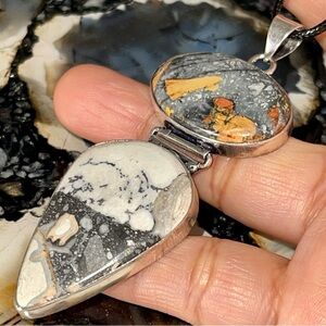 Large Brecciated Maligano Jasper Pendant 3”